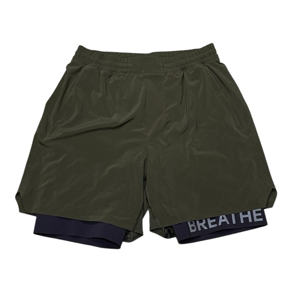 Lululemon Surge Short 6 Liner Special Edition Dark Olive M7AAJS Men’s Sz S